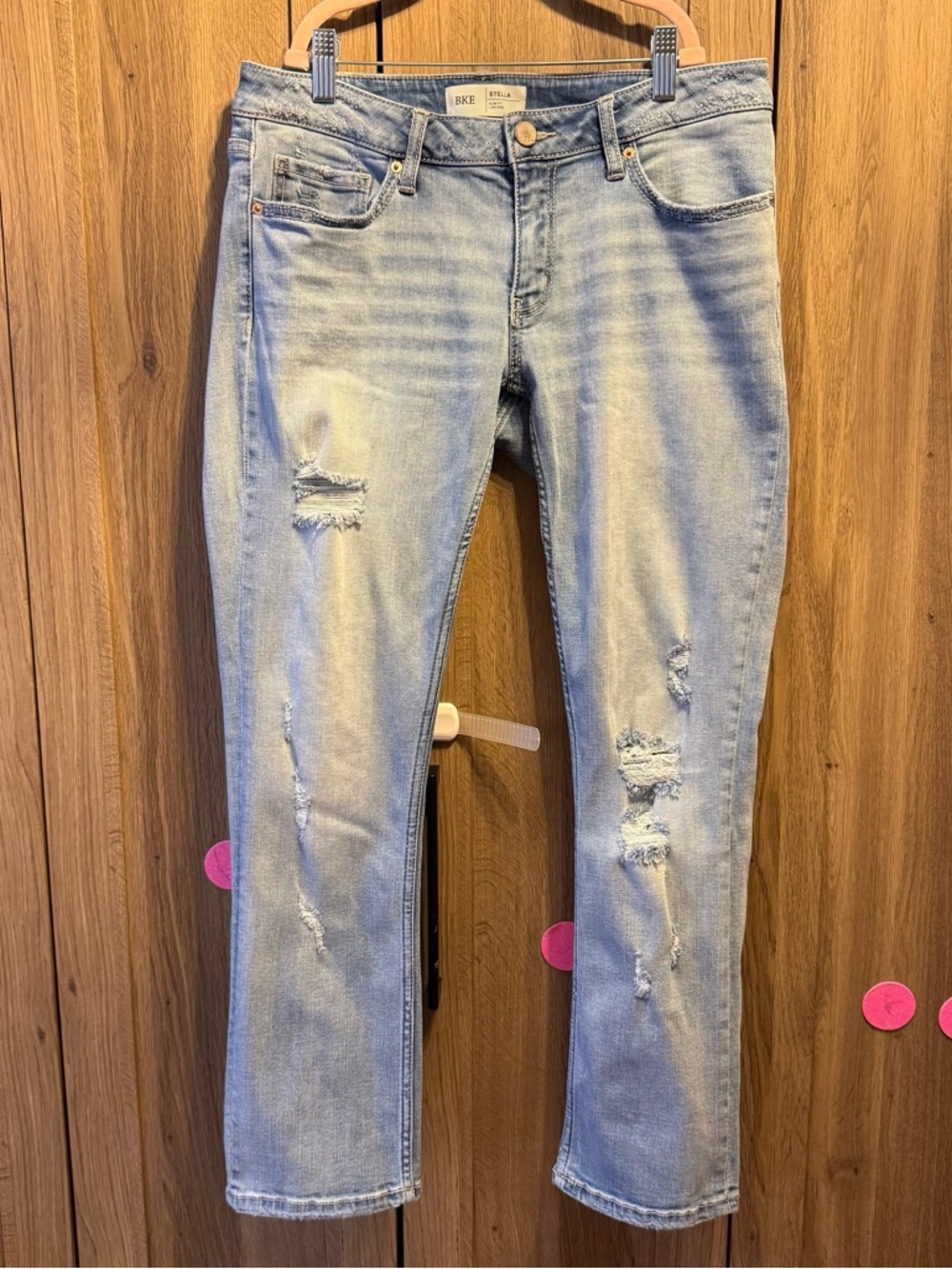 Buckle BKE Jeans Stella Low Rise Slim Fit Light Wash Size 28